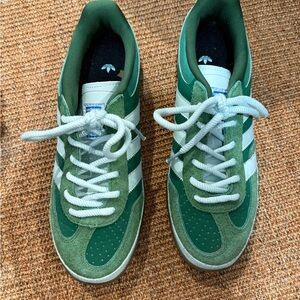 Adidas Green and White Casual Sneakers